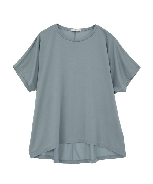 Julier Yoga and Relax（ジュリエヨガアンドリラックス）の「Julier マイクロ天竺ワイドTシャツ（Tシャツ/カットソー・レディース・ブラウン/ライトブルーグレー/ホワイト/ブラック・FREE）」の3枚目の写真