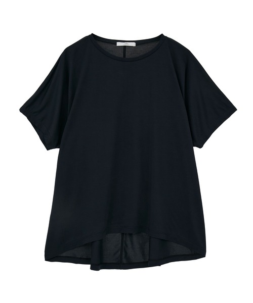 Julier Yoga and Relax（ジュリエヨガアンドリラックス）の「Julier マイクロ天竺ワイドTシャツ（Tシャツ/カットソー・レディース・ブラウン/ライトブルーグレー/ホワイト/ブラック・FREE）」の2枚目の写真