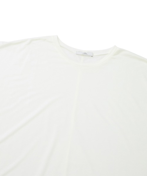 Julier Yoga and Relax（ジュリエヨガアンドリラックス）の「Julier マイクロ天竺ワイドTシャツ（Tシャツ/カットソー・レディース・ブラウン/ライトブルーグレー/ホワイト/ブラック・FREE）」の6枚目の写真