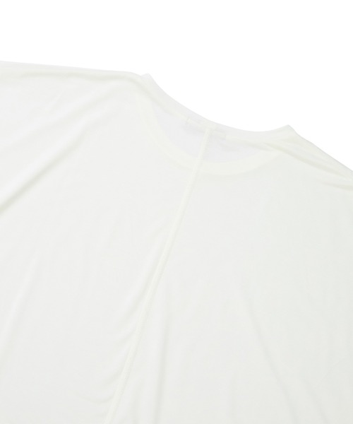 Julier Yoga and Relax（ジュリエヨガアンドリラックス）の「Julier マイクロ天竺ワイドTシャツ（Tシャツ/カットソー・レディース・ブラウン/ライトブルーグレー/ホワイト/ブラック・FREE）」の8枚目の写真