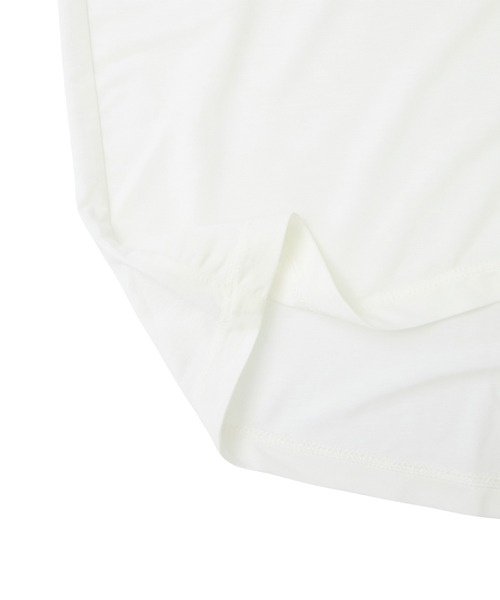 Julier Yoga and Relax（ジュリエヨガアンドリラックス）の「Julier マイクロ天竺ワイドTシャツ（Tシャツ/カットソー・レディース・ブラウン/ライトブルーグレー/ホワイト/ブラック・FREE）」の9枚目の写真