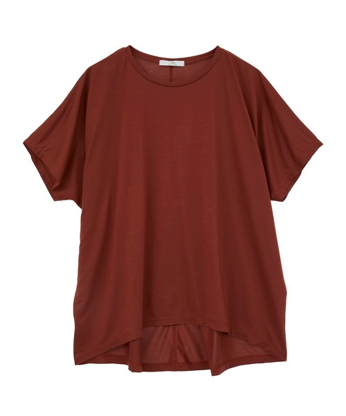 Julier Yoga and Relax（ジュリエヨガアンドリラックス）の「Julier マイクロ天竺ワイドTシャツ（Tシャツ/カットソー・レディース・ブラウン/ライトブルーグレー/ホワイト/ブラック・FREE）」の15枚目の写真