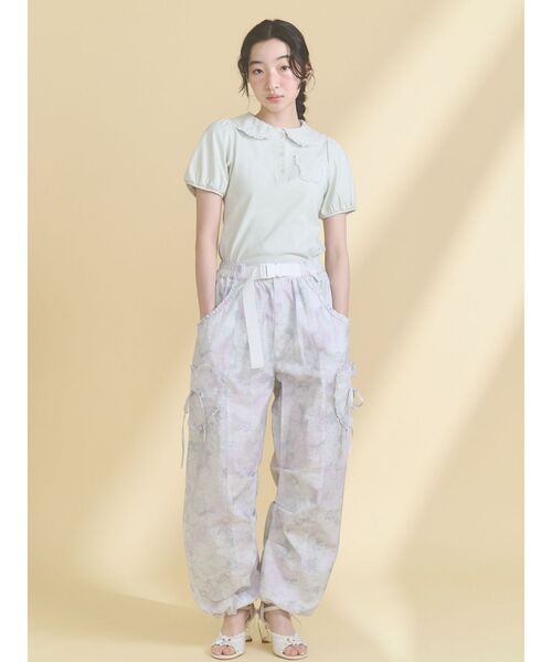 merry jenny（メリージェニー）の「frilly summer polo top（ポロシャツ・レディース・ミント/ピンク/オフホワイト・FREE）」の13枚目の写真