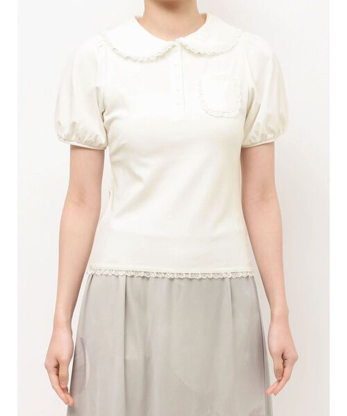 merry jenny（メリージェニー）の「frilly summer polo top（ポロシャツ・レディース・ミント/ピンク/オフホワイト・FREE）」の15枚目の写真