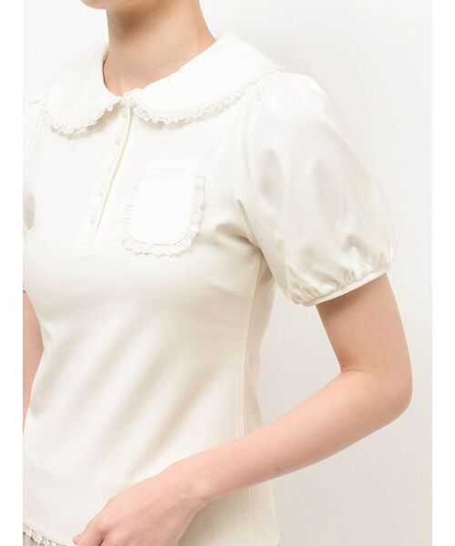 merry jenny（メリージェニー）の「frilly summer polo top（ポロシャツ・レディース・ミント/ピンク/オフホワイト・FREE）」の22枚目の写真