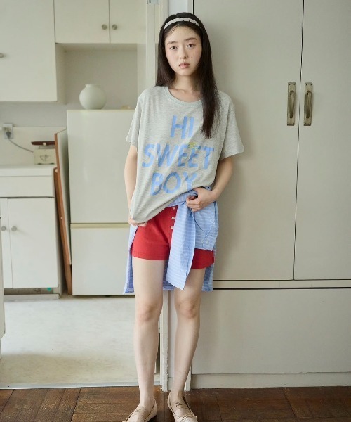 common gull products.(コモンガルプロダクツ)の「巡る言葉とTシャツ(Tシャツ/カットソー・レディース・杢グレー/ホワイト系/サックスブルー・MEDIUM/SMALL/LARGE)」の4枚目の写真