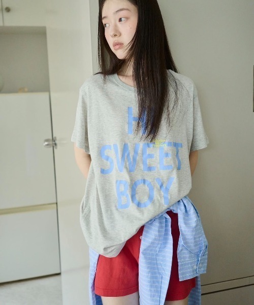 common gull products.(コモンガルプロダクツ)の「巡る言葉とTシャツ(Tシャツ/カットソー・レディース・杢グレー/ホワイト系/サックスブルー・MEDIUM/SMALL/LARGE)」の8枚目の写真