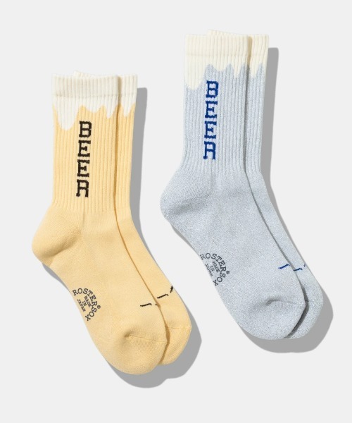 ROSTER SOX(ロスターソックス)の「ROSTER SOX/ロスターソックス BEER(ソックス/靴下・メンズ・グレー/イエロー・MEDIUM/LARGE)」の10枚目の写真