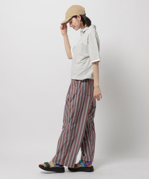 niko and...（ニコアンド）の「ダブル襟ドロストポロシャツ（ポロシャツ・レディース・ライトブルー/パープル/ナチュラル/オフホワイト・LARGE/MEDIUM）」の16枚目の写真