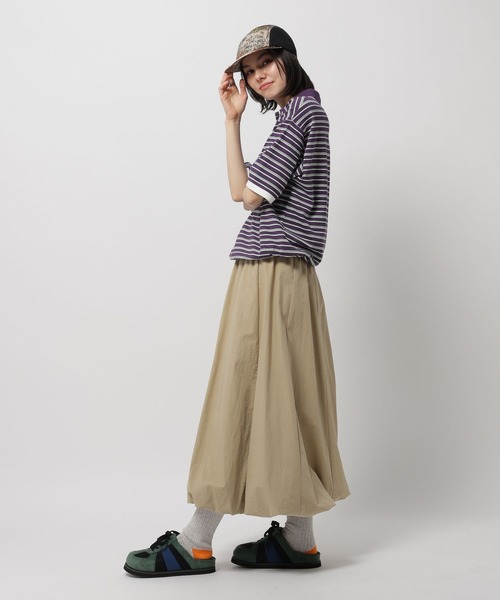 niko and...（ニコアンド）の「ダブル襟ドロストポロシャツ（ポロシャツ・レディース・ライトブルー/パープル/ナチュラル/オフホワイト・LARGE/MEDIUM）」の22枚目の写真