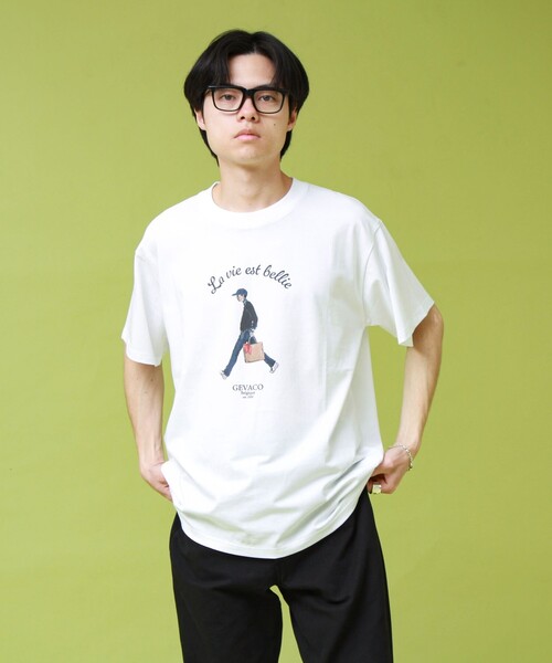 GEVACO（ゲバコ）の「【GEVACO/ゲバコ】プリントＴシャツ（Tシャツ/カットソー・メンズ・ライトグレー/ホワイト/ネイビー・L/M）」の10枚目の写真