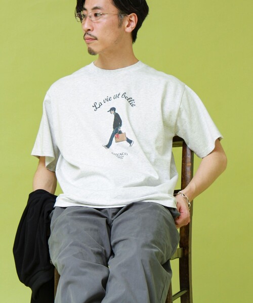 GEVACO（ゲバコ）の「【GEVACO/ゲバコ】プリントＴシャツ（Tシャツ/カットソー・メンズ・ライトグレー/ホワイト/ネイビー・L/M）」の17枚目の写真