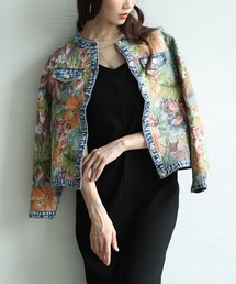 Sawa a la mode（サワアラモード）の「フラワージャガードデニムジャケット（デニムジャケット）」