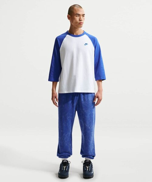 NIKE(ナイキ)の「ナイキ スポーツウェア クラブ メンズ 3/4スリーブ ラグラン トップ / Nike Sportswear Club Men's 3/4-Sleeve Raglan Top IF0756-480 Game Royal(Tシャツ/カットソー・メンズ・ロイヤルブルー・S/M/L/2XL/XL)」の10枚目の写真