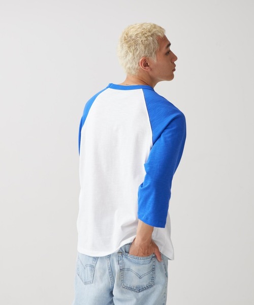 NIKE(ナイキ)の「ナイキ スポーツウェア クラブ メンズ 3/4スリーブ ラグラン トップ / Nike Sportswear Club Men's 3/4-Sleeve Raglan Top IF0756-480 Game Royal(Tシャツ/カットソー・メンズ・ロイヤルブルー・S/M/L/2XL/XL)」の3枚目の写真