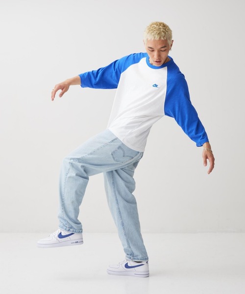 NIKE(ナイキ)の「ナイキ スポーツウェア クラブ メンズ 3/4スリーブ ラグラン トップ / Nike Sportswear Club Men's 3/4-Sleeve Raglan Top IF0756-480 Game Royal(Tシャツ/カットソー・メンズ・ロイヤルブルー・S/M/L/2XL/XL)」の5枚目の写真