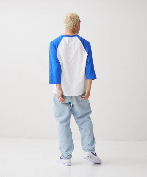 NIKE(ナイキ)の「ナイキ スポーツウェア クラブ メンズ 3/4スリーブ ラグラン トップ / Nike Sportswear Club Men's 3/4-Sleeve Raglan Top IF0756-480 Game Royal(Tシャツ/カットソー・メンズ・ロイヤルブルー・S/M/L/2XL/XL)」の6枚目の写真
