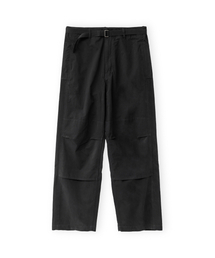 BROWNYARD（ブラウンヤード）の「ベルト付きパンツ、ブラック（スラックス）」
