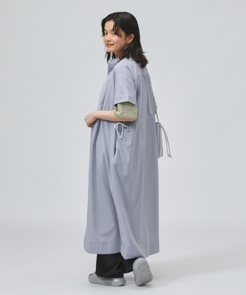PUMA（プーマ）の「【別注】プーマ PUMA リネンミックスマテリアル ドレス 限定コラボ（ワンピース・レディース・スモークピンク/ブラック/ブルー・S/M/L/XL）」の21枚目の写真