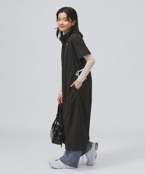 PUMA（プーマ）の「【別注】プーマ PUMA リネンミックスマテリアル ドレス 限定コラボ（ワンピース・レディース・スモークピンク/ブラック/ブルー・S/M/L/XL）」の15枚目の写真