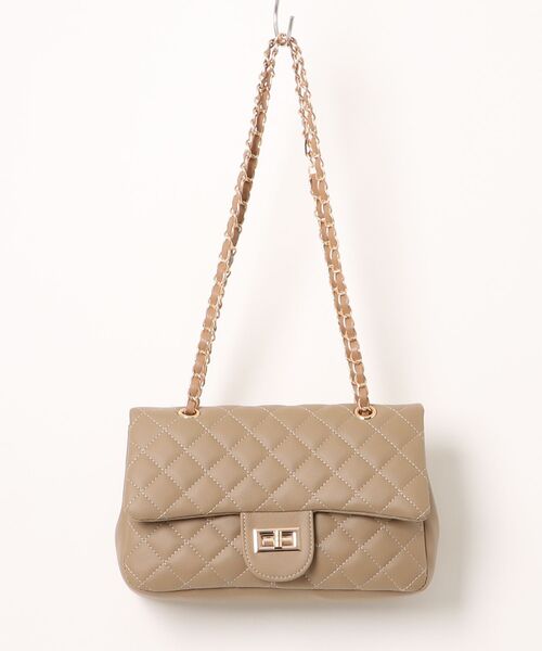 flower（フラワー）の「プレザーチェーンバッグ（ショルダーバッグ・レディース・アイボリー/ベージュ・FREE）」の2枚目の写真