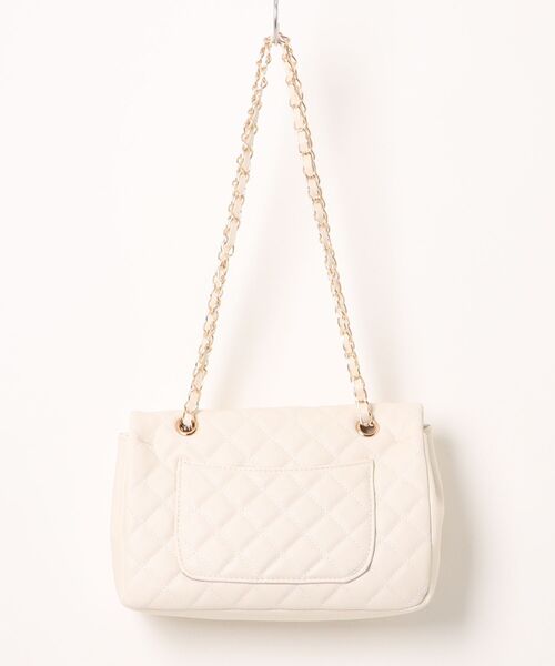 flower（フラワー）の「プレザーチェーンバッグ（ショルダーバッグ・レディース・アイボリー/ベージュ・FREE）」の3枚目の写真