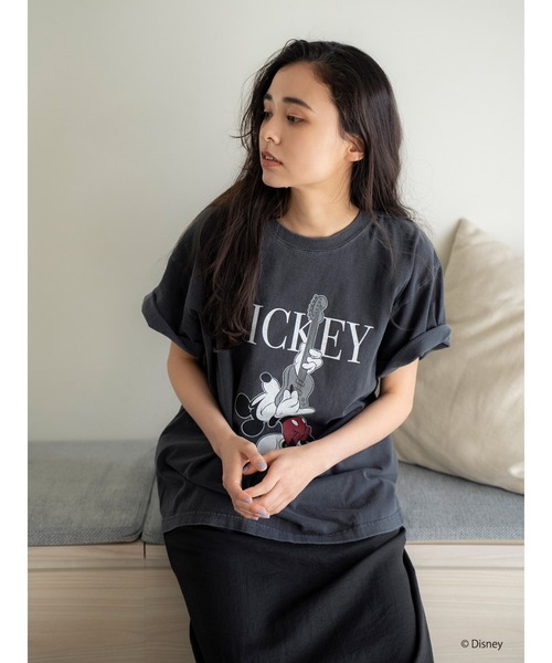 Ungrid（アングリッド）の「MICKEY / ロックTee（Tシャツ/カットソー・レディース・チャコールグレー/オフホワイト・FREE）」の9枚目の写真
