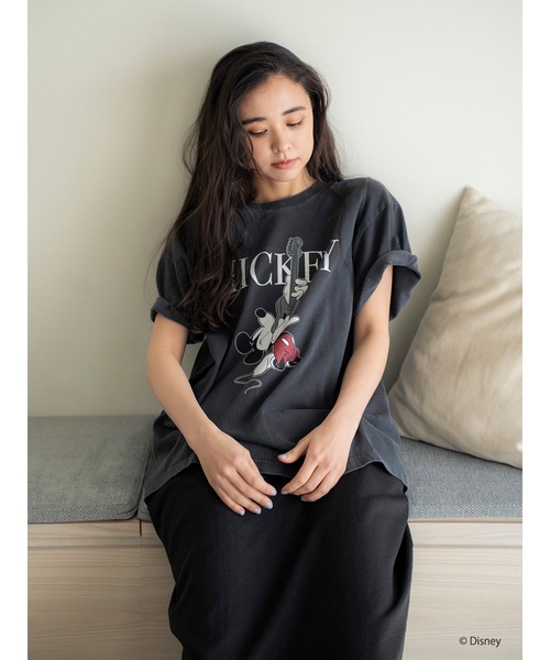 Ungrid（アングリッド）の「MICKEY / ロックTee（Tシャツ/カットソー・レディース・チャコールグレー/オフホワイト・FREE）」の11枚目の写真