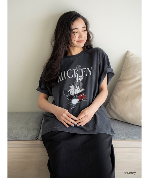 Ungrid（アングリッド）の「MICKEY / ロックTee（Tシャツ/カットソー・レディース・チャコールグレー/オフホワイト・FREE）」の12枚目の写真