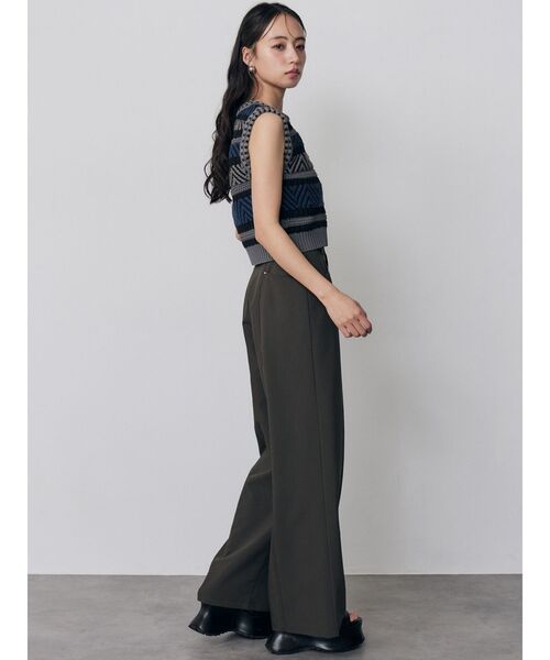 MURUA（ムルーア）の「トライバルクロシェニットタンク（ニット/セーター・レディース・グレー/オレンジ/ホワイト・FREE）」の9枚目の写真