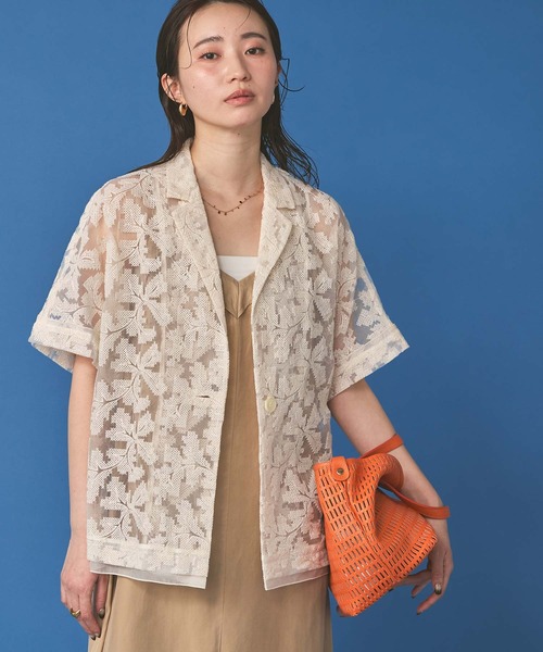 Gready Brilliant（グレディブリリアン）の「クロスステッチ刺繍テーラードジャケット（テーラードジャケット・レディース・オフホワイト/ブラック・FREE）」の2枚目の写真