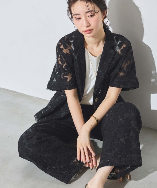 Gready Brilliant（グレディブリリアン）の「クロスステッチ刺繍テーラードジャケット（テーラードジャケット・レディース・オフホワイト/ブラック・FREE）」の21枚目の写真