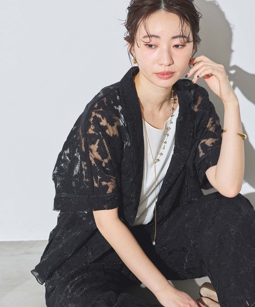 Gready Brilliant（グレディブリリアン）の「クロスステッチ刺繍テーラードジャケット（テーラードジャケット・レディース・オフホワイト/ブラック・FREE）」の22枚目の写真