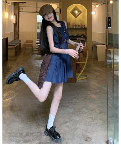 CHEER(チアー)の「ノースリーブデニムミニワンピース(ワンピース・レディース・ブルー・M/S)」の20枚目の写真