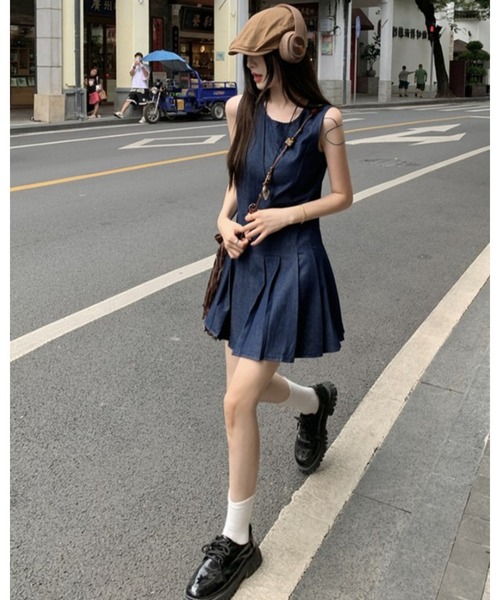 CHEER(チアー)の「ノースリーブデニムミニワンピース(ワンピース・レディース・ブルー・M/S)」の18枚目の写真