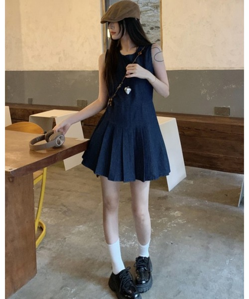 CHEER(チアー)の「ノースリーブデニムミニワンピース(ワンピース・レディース・ブルー・M/S)」の17枚目の写真