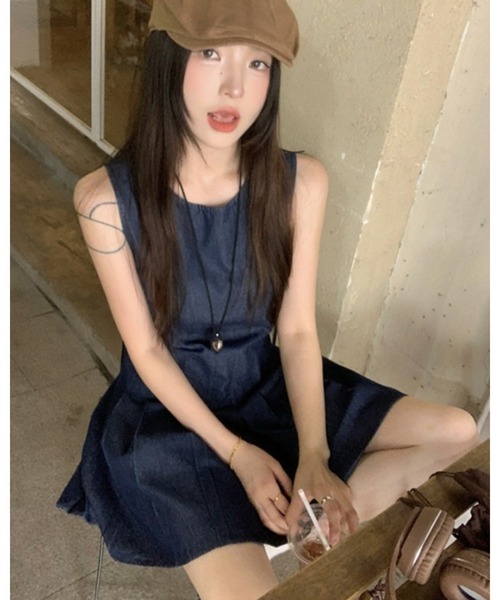 CHEER(チアー)の「ノースリーブデニムミニワンピース(ワンピース・レディース・ブルー・M/S)」の16枚目の写真