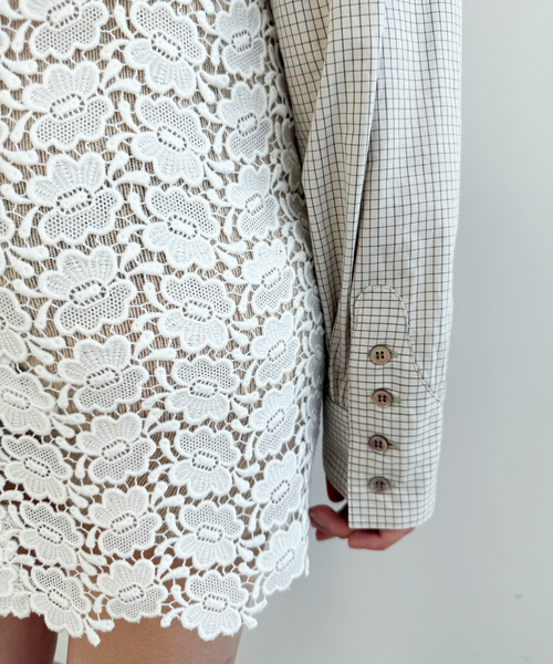 EDIT. FOR LULU（エディットフォールル）の「チェックウエスタンシャツ（シャツ/ブラウス・レディース・ベージュ/ブラック・FREE）」の8枚目の写真