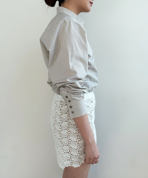 EDIT. FOR LULU（エディットフォールル）の「チェックウエスタンシャツ（シャツ/ブラウス・レディース・ベージュ/ブラック・FREE）」の10枚目の写真