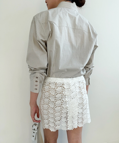 EDIT. FOR LULU（エディットフォールル）の「チェックウエスタンシャツ（シャツ/ブラウス・レディース・ベージュ/ブラック・FREE）」の11枚目の写真