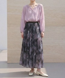 ニュアンスデザインフレアシアースカート