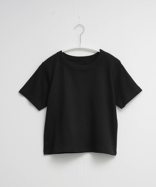for/c（フォーシー）の「コットンリブコンパクトT【サスティナブル】（Tシャツ/カットソー・レディース・オフホワイト/ブラック/レッド/ブラック×ホワイト・M/L/LL）」の18枚目の写真