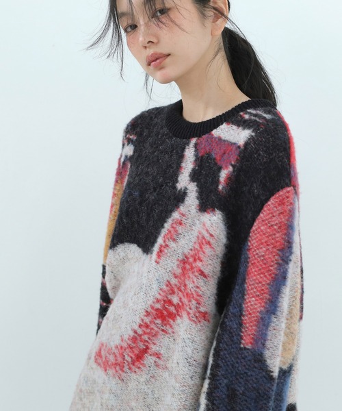 bedsidedrama（ベットサイドドラマ）の「Dim Dream Knit Sweater（ニット/セーター・レディース・ブラック/ホワイト・1）」の10枚目の写真