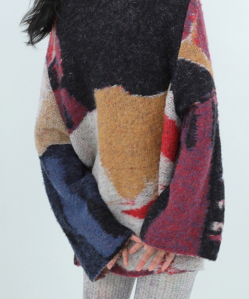 bedsidedrama（ベットサイドドラマ）の「Dim Dream Knit Sweater（ニット/セーター・レディース・ブラック/ホワイト・1）」の12枚目の写真