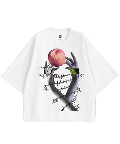 SHAREEF(シャリーフ)の「"APPLE " S/S BIG-T(Tシャツ/カットソー・メンズ・ブラック/チャコール/ホワイト・1/2/3)」の1枚目の写真