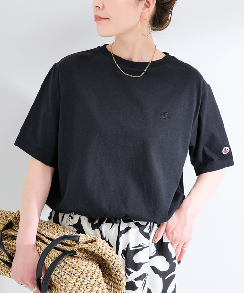Champion（チャンピオン）の「ウォッシャブル / Champion / チャンピオン SHORT SLEEVE T-SHIRT（Tシャツ/カットソー・レディース・ブラック/ホワイト/パープル/スカイブルー・FREE）」の4枚目の写真