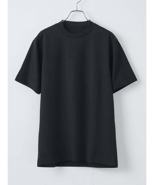 TRANSITION(トランジション)の「【TRANSITION】スーピマコットンポンチハイバックネッククルーネックTEE(Tシャツ/カットソー・メンズ・ブルー系/ブラック/ホワイト系1・2/3)」の2枚目の写真