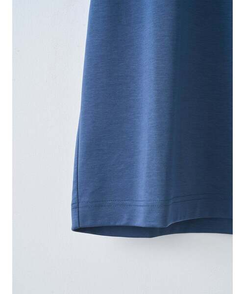 TRANSITION(トランジション)の「【TRANSITION】スーピマコットンポンチハイバックネッククルーネックTEE(Tシャツ/カットソー・メンズ・ブルー系/ブラック/ホワイト系1・2/3)」の9枚目の写真