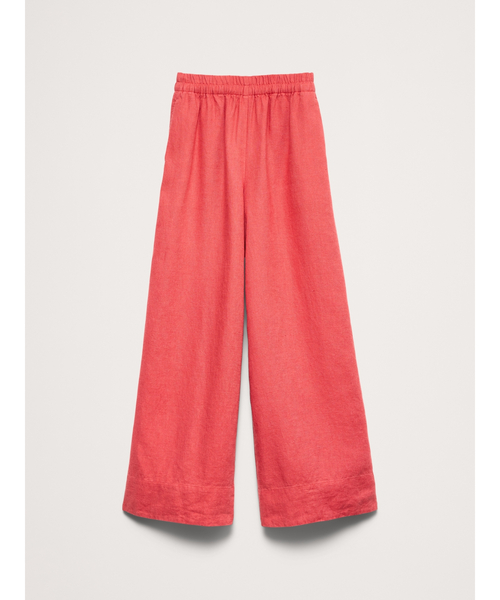 Banana Republic(バナナリパブリック)の「ハイライズ ワイドレッグ リネン プルオンアンクルパンツ(その他パンツ・レディース・ホワイト/コーラルピンク/ブラウン/ブラック・L/M/S/XS)」の8枚目の写真