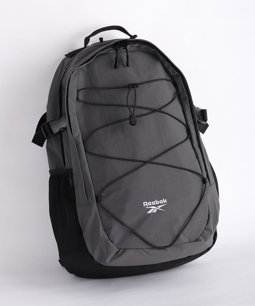 WESTSEA(ウエストシー)の「Reebok / リーボック ドローコードデザイン バックパック 大容量 PC収納 撥水 約30L(バックパック/リュック・メンズ・チャコール/ブラック/グレー・FREE)」の3枚目の写真